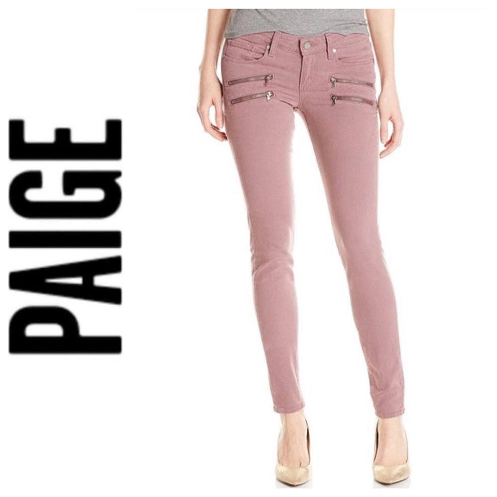 PAIGE Skinny Jeans in Dusty Pink